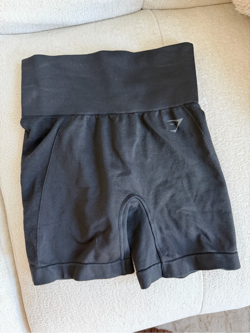 Never Worn - Gymshark Black High-Waist Seamless Bike Shorts